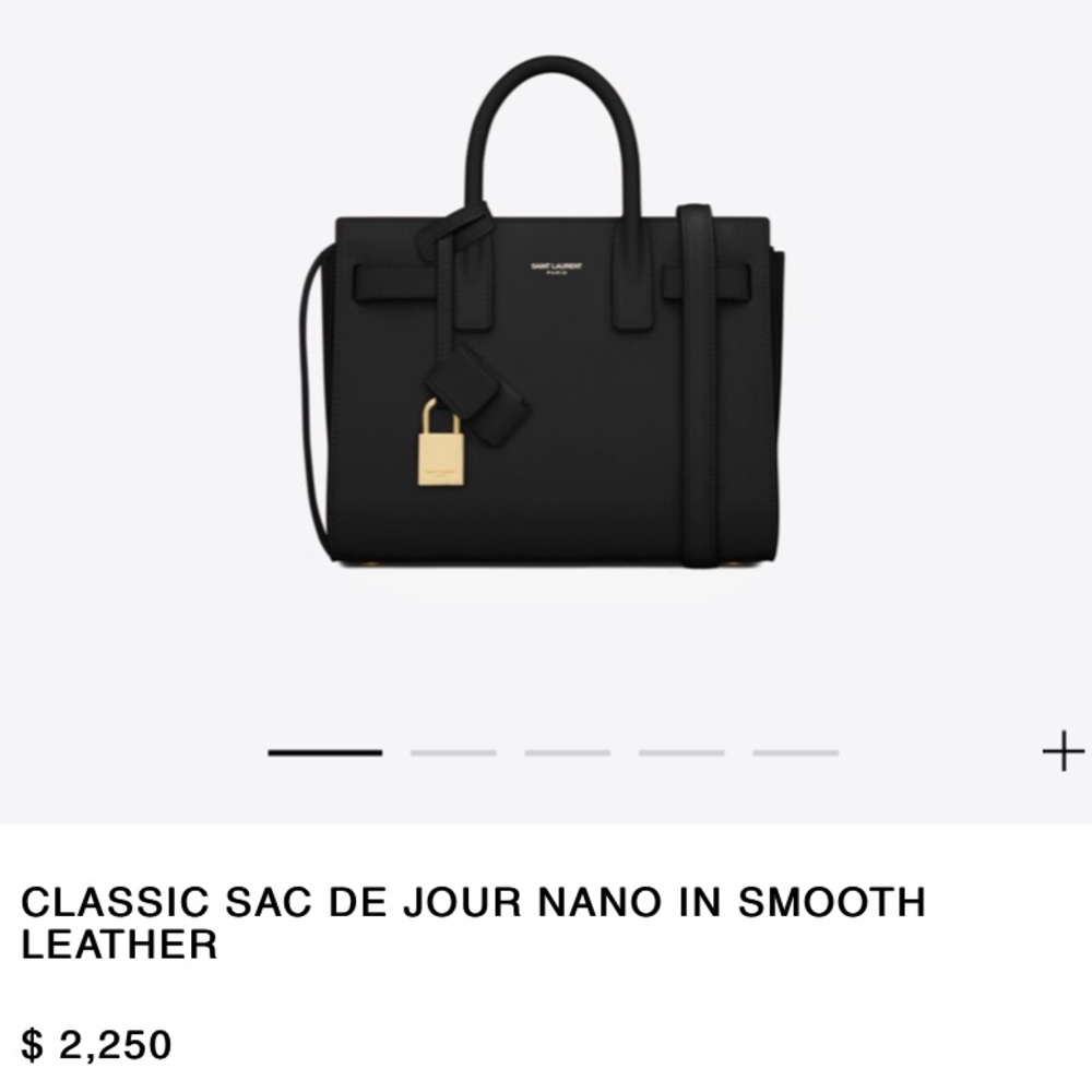 Saint Laurent Black Classic Sac De Jour Nano